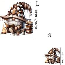 1个/2个/3个巧克力曲奇矮人图案热转印贴片，耐用持久的热转印贴纸，适用于DIY T恤、卫衣、牛仔裤、连帽衫、背包、夹克、手提包、枕头等。 - 彩色 - 查看 8