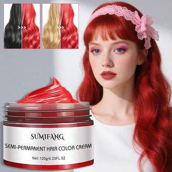 SUMIFANG 120g Cera de tinte de cabello temporal estilo Y2K, natural, sin grasa, fácil de lavar. Apto para uso diario, fiestas, cosplay, cumpleaños, Halloween, Navidad y otras ocasiones.