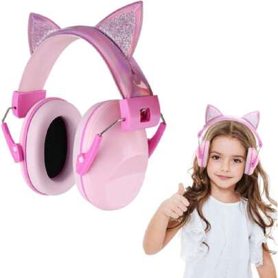 Orejeras Antirruido para Niños, Auriculares con Reducción de Ruido, Protección Auditiva Segura y Cómoda para Aprendizaje y Sueño, Diseño Ajustable y Esponjoso,37068467
