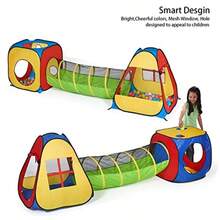 UTEX 3 in 1 Pop Up Play Tent with Tunnel Ball Pit for Boys Girls Babies and Toddlers Indoor Outdoor Playhouse - como en la foto - Ver 2