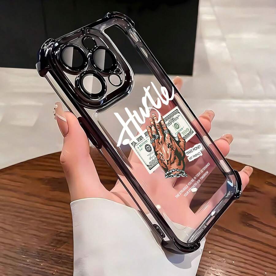 Sugerimos un título de cinco palabras para la imagen, acorde con la cultura estadounidense y sin puntuación: "Dinero, mano, anillos, dinero brillante". Funda para teléfono con diseño Element, compatible con los modelos de  16, 15, 14 Pro Max, 13, 12, 11, XR y XS Plus. Fabricada en silicona TPU, ofrece protección contra golpes y caídas, con función de protección y una excelente sensación al tacto. Es el regalo ideal para familiares, amigos y seres queridos. - Negro - Ver 1