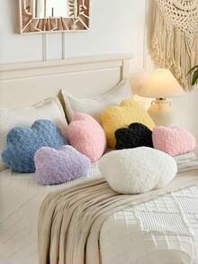 Cloud Shaped Throw Pillow, Comfortable Cloud Decor Cushion For Sofa Bed, Bedroom Living Room Home Decoration - White - View 6