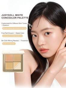 JUDYDOLL CLOUD-TOUCH CONCEALER PALETTE, 5-Color Concealer Palette, Natural Skin Tone, Covers Blemishes - #02 Natural Skin Tone Palette - View 3
