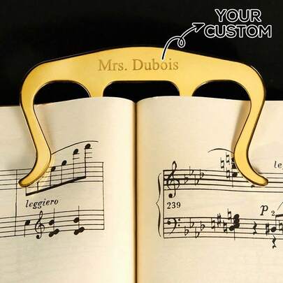Personalized Music Score Clip, Suitable For Piano Teachers, Violin, Guitar, Drums, Saxophone, Gift For Women Birthday
