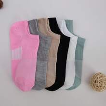 6 pares de calcetines deportivos multicolor para mujeres, calcetines blancos adecuados para deportes, ciclismo, fitness y ocio, calcetines de ciclismo | Moda sutil | Fibra elástica cómoda, calcetines de tobillo lindos - Multicolor - Ver 8