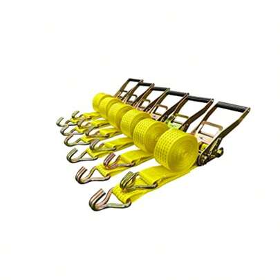 6 Pack 2 X15' Ratchet Strap Tie Down 5000LB J Hook