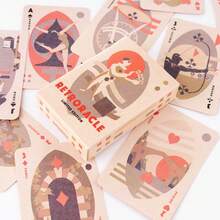 Tarjeta multifuncional vintage de Neir Grandpa - Se puede usar como cartas de Lenormand, cartas de Tarot, cartas de póker para adivinación, lectura de la fortuna y predicción del futuro - Multicolor - Ver 1