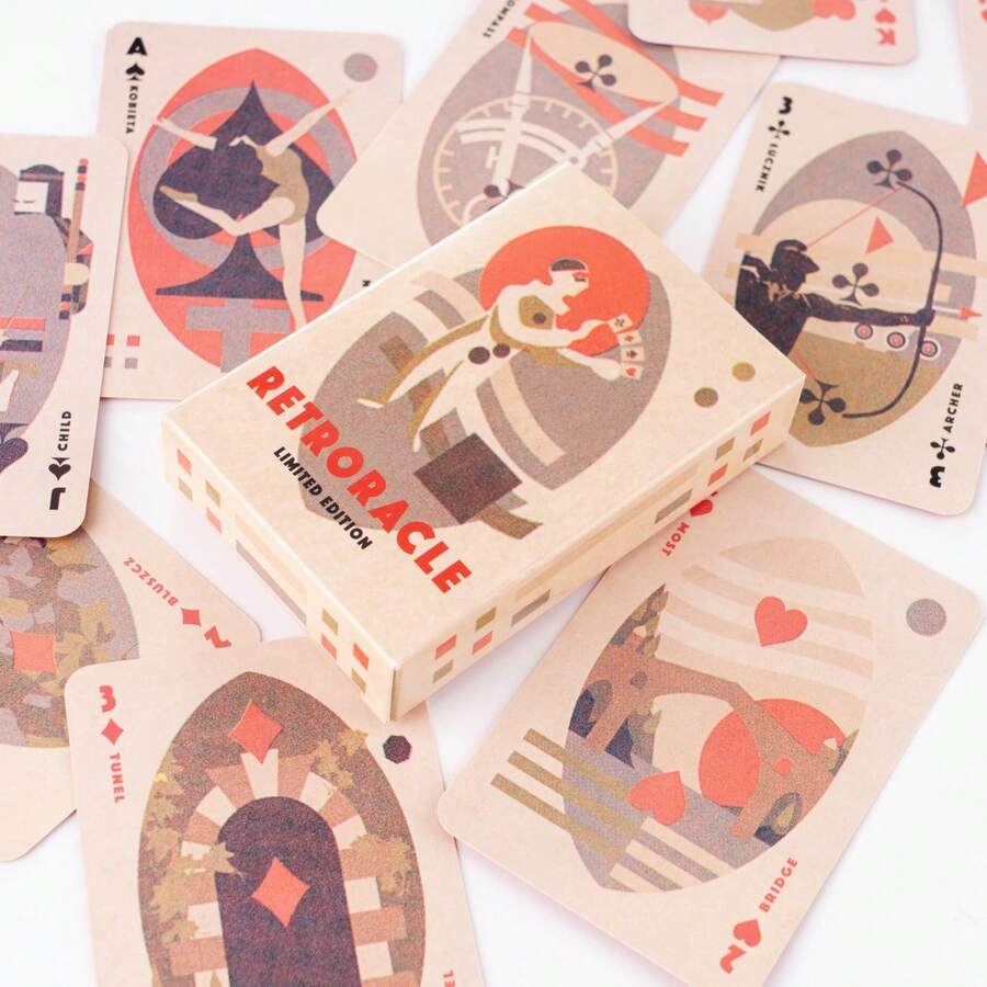 Tarjeta multifuncional vintage de Neir Grandpa - Se puede usar como cartas de Lenormand, cartas de Tarot, cartas de póker para adivinación, lectura de la fortuna y predicción del futuro - Multicolor - Ver 1