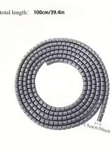 柔性PVC线缆管理套管 - 耐用防水线缆整理器，适用于电脑、汽车等 - 安装简便，无需工具，桌面线缆整理器 - 彩色 - 查看 11