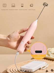 电动奶泡器和打蛋器，自动奶油搅拌器，迷你蛋糕机，烘焙打蛋器，家用 - 彩色 - 查看 1