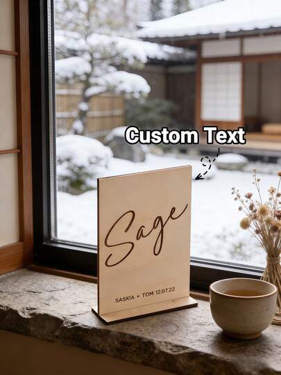 1Pc Custom Wedding Table Name Card, Personalized With Your Text, Perfect For Wedding Seating, Adds An Elegant And Stylish Touch To Your Table, Ideal For Wedding Receptions, Anniversary Celebrations, Holiday Parties, And Special Occasions.