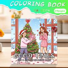 GDTME 舒适之爱：成人及青少年趣味涂色书，简约大胆，是复活节、母亲节、父亲节、音乐节、婚礼季及生日礼物的完美之选。可爱的图案有助于缓解压力，非常适合喜欢涂色的朋友以及充满开学氛围的朋友（在舒适中涂色）。贴纸书；学校用品；办公用品；文具；桌面配件；复活节礼物；杂货；轻松乐趣 - 彩色 - 查看 19