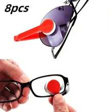 8pcs Mini Fashion Glasses Cleaning Kit - Includes Microfiber Cloths, Cleaning Solution, Soft Brush, And Cleaning Clip (Multicolor) - Multicolor - View 7