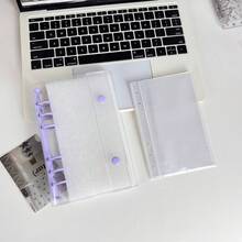 A6 Portable Clear Leaf Binder, Transparent Sticker Book, Sticker Album, Photo Storage Bag, Photo Album, Budget Planner, Diary, Notebook, Office Supplies - Multicolor - View 18