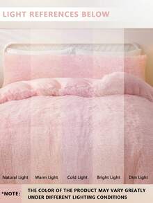1pc Fluffy Plush Solid Color Throw Pillow Cover, Soft & Comfortable Pillow Protector, 100% Polyester, Suitable For Bedroom, Dorm, Living Room, Sofa, Outdoor, Car, Travel, Available In 50*75cm, 51*91cm, 51*137cm - Baby Pink - View 4