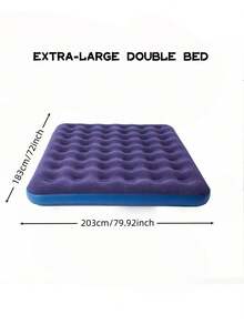 1 pieza Colchón de aire inflable azul, esterilla inflable individual de PVC de color aleatorio para uso en exteriores, azul