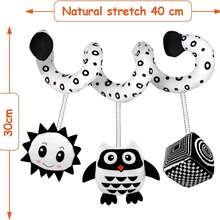 XLiKaa Cute Animal Stroller Hanging Toys, Baby Gift - Black and White - View 2