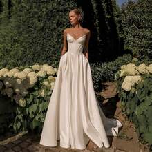 Elegant Sexy Strapless Corset Basque Waist Satin A Line Formal Bridal Dress Registration Wedding Dress For Bride,Bridal Fashion,Evening Party Dress Bridal Gowns,Romantic Church Ceremony Wedding Dress,Suitable For Wedding,Party,Singles' Party,Vacation,Bride,Formal Occasions,Dinner Dress,Prom Dress,Homecoming Dress,Cocktail Party - 白色 - 查看 4