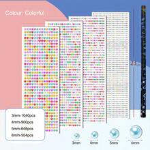 Four Colors 1789pcs/3090pcs Shiny Self-Adhesive Pearl Stickers,Diamond Glitter & Facial Jewel Stickers,4 Sizes Of Flat-Backed Pearls, Glitter Hotfix Crystal Decals,For Beauty And Home Decoration