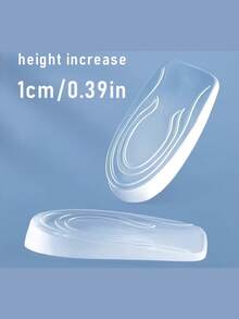 1 Pair Transparent Silicone Anti-Slip Shock-Absorbing Soft & Elastic Heel Inserts, Multi-Height, Invisible Shoe Insoles, Heel Height Increase Pads Suitable For Various Shoes Insulation, Galentines, Puppy, Carnival, Shoe, Spring Summer Picks, Brides Maid Gifts, Room, Bedroom Decor, Bedroom Decor, Beach, Travel, For Men, For Women, Vacation, Women's Day, Travel Essentials, Wedding Favors, Y2k, Bedroom, Car Accessories Women, Kitchen Decor, Cute Stuff - Transparent - View 6