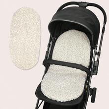 1pc Baby Stroller Seat Cushion, Plush Fabric Warm Lining For Infant Car Seat/High Chair, Soft & Skin-Friendly, Multiple Patterns Available, Comfortable Seating For Baby All Seasons