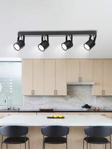 CANMEIJIA GU10 Einbauleuchte, weiße ovale Pendelleuchte, Beleuchtung für Zuhause, Deckenleuchte, 350° schwenkbarer LED-Strahler, geeignet für Wohnzimmer, Esszimmer, Schlafzimmer, Küche, Flur, Café, Ausstellungshalle, Leseraum, Bar, Hotel, Bekleidungsgeschäft, Ausstellungshalle, in verschiedenen Größen und Formen erhältlich - Schwarz - Übersicht 2