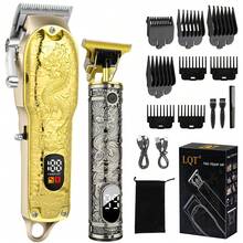 LQT 1/2/3pcs Set USB Rechargeable Electric Hair Clipper, Professional Precision Trimmer, Ergonomic Design, Cordless Efficient, For Beard, Sideburns And Full Body Grooming, Portable Lightweight Electric Shaver, Men's Wireless Trimmer, LED Display, Accurate Hair And Beard Cutting - Multicolor - View 14