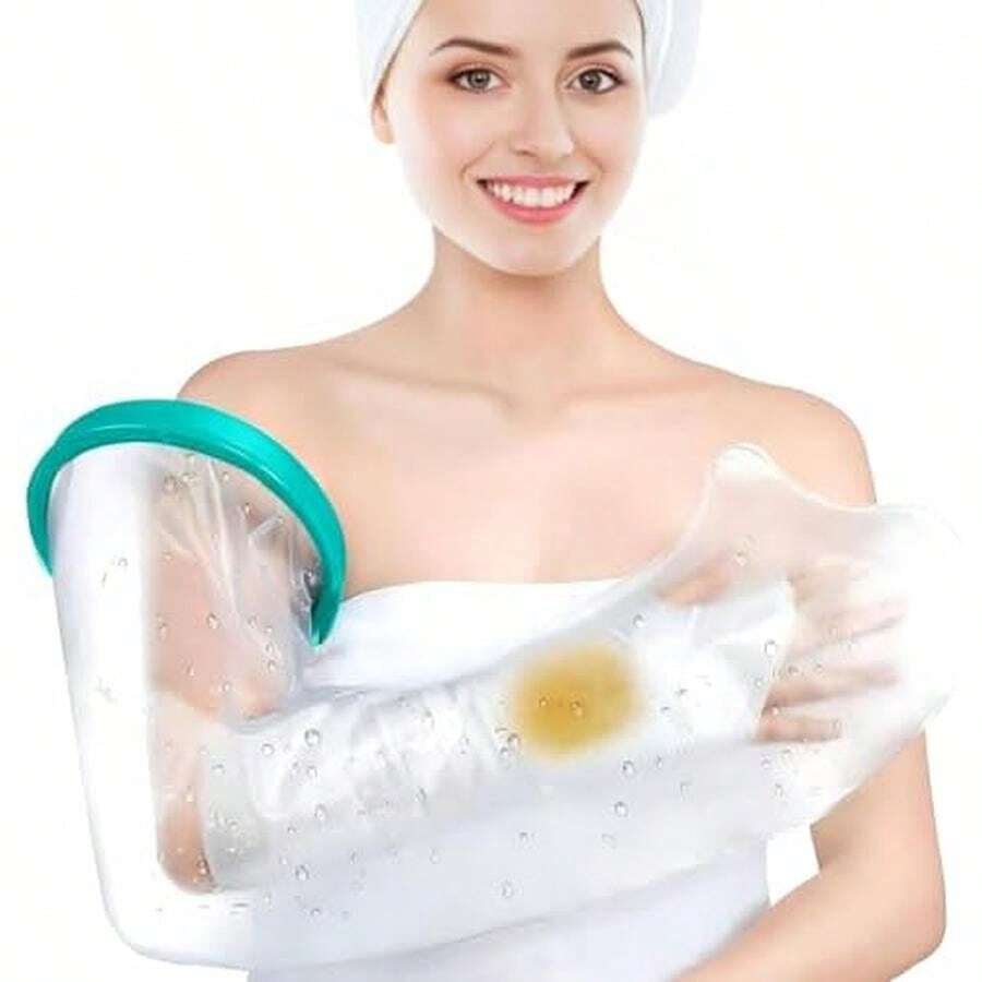 Protector de Yeso de Brazo Adulto para Ducha, Funda de Yeso Impermeable, Cubierta Hermética de Brazo Reutilizable, Mantener Seco Vendaje Baño Protege Lesiones Fractura Tatuaje, Ligero Y Apto - / - Ver 1