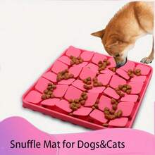 1pc Silicone Dog Nose Pad And Slow Feeder, Silicone Snuffle Mat, Dog Slow Feeder Bowl, Dog Snuffle Lick Mat, For Scent Training - 20*20cm - View 7