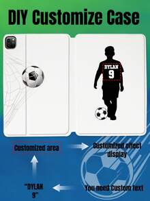 1pc Customized Polka Dot Protective Leather Case Compatible With Ipad Pro 13, IPad Air 13, Anti-Drop, Suitable For Couples, Family, Pets, Children