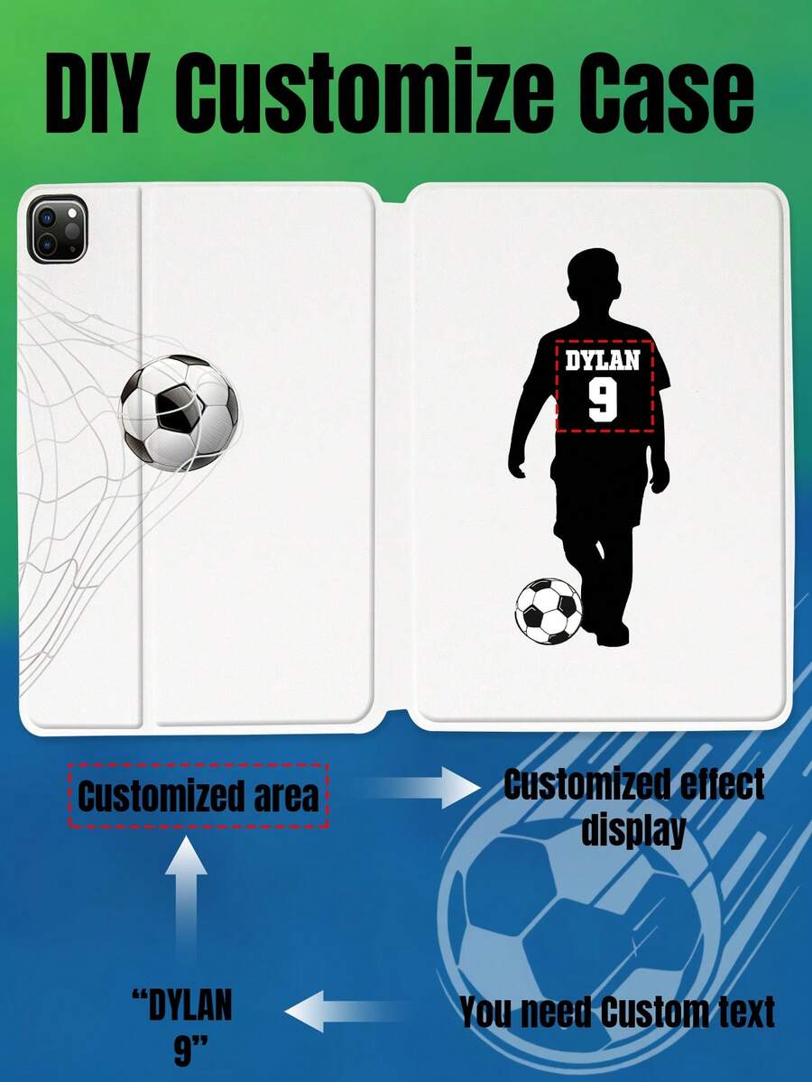 1pc Customized Polka Dot Protective Leather Case Compatible With Ipad Pro 13, IPad Air 13, Anti-Drop, Suitable For Couples, Family, Pets, Children