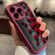 Funda de teléfono impresa Rosa Roja de Alto Valor y Estética para  17,  16,  15 Plus,  13,  15,  12 Pro Max,  16,  12,  16 Pro,  16 Plus,  15 Pro,  16 Pro,  16 Pro Max,  14 Plus Obtén un regalo para tu teléfono - 1 pieza - Ver 2