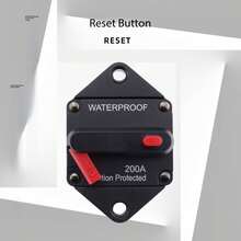 20-200A Circuit Breaker, 12V-48V DC Fuse Inverter With Manual Reset Button, Suitable For Automotive, Truck, RV, Boat, Panel Mount - Fuse Switch - View 10