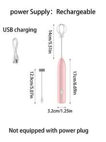 Espumador de leche eléctrico, espumador de leche manual para café, batidor de leche para uso doméstico, pequeño fabricante de crema de leche - Multicolor - Ver 10