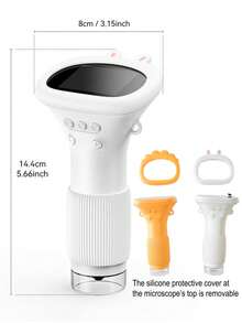 1 Pc Kids Digital Microscope, Mini Pocket Portable Handheld Miniscope For Children'S And Adults, With 1000X 2'' HD Color Screen - 3-Level Adjustable LED Light For All Lighting Conditions