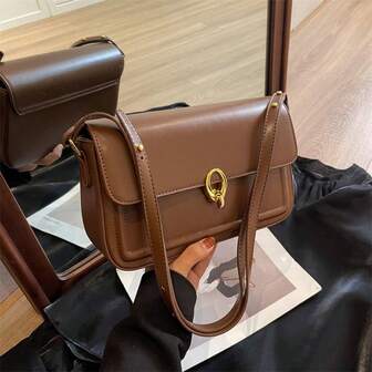 Retro Luxury Women's Handbag, 2025 New Versatile Small Square Bag, High-Quality Niche One Shoulder Crossbody Bag, Autumn