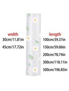 1 Roll Plastic Wear-Resistant, Waterproof, Anti-Slip Drawer Liner With Patterned Design, Moisture-Proof And Dust-Proof. Suitable For Kitchen Cabinets, Tabletops, Refrigerator Lining. Can Be Freely Cut To Different Sizes As Needed. - Multicolor - View 3