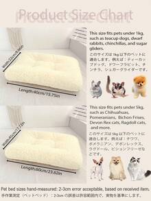 Fluffy Faux Sheepskin Pet Mat - Soft Sherpa Pet Bed For Small Medium Dogs, Puppies & Kittens, Cozy Plush Pet Pad For Indoor Cats & Small Pets - Multicolor - View 4