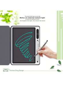 INNoreBoard Portable LCD Electronic Notebook With Protective Case - Reusable Handwriting Tablet, CR2025 Battery-Powered, Black & Rose Red, Home Office School Note Board, Christmas Gift, Notetaking Device, Modern Tablet, Batteryoperated Device, Digital Notepad, Durable Writing Surface, Gift For Professionals - Black - View 3