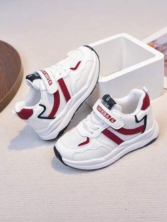 1 par de zapatos blancos para niños pequeños, nuevos tenis casuales con suela blanda antideslizante y transpirable para preescolar/jardín de infantes