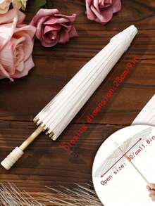 1把油纸伞，婚礼伞，新娘伞，古风婚礼伞，户外伞，汉服伞，道具，摄影 - 白色 - 查看 5