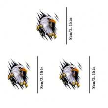 1pc/2pcs/3pcs Durable Long-Lasting 3D Heat Transfer Stickers With Eagle Ripped Pattern, For DIY T-Shirts, Sweatshirts, Jeans, Hoodies, Backpacks, Jackets, Handbags, Pillows - Multicolor - View 8