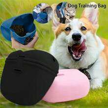 1个便携式宠物训练零食袋，硅胶材质，方便携带狗狗零食袋，宠物零食袋，狗狗零食袋，遛狗袋