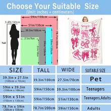 Activate Jit 1pc Pink Bow Christian Blanket, Bow Flannel Blanket, God Said I Am Bible Verse, Religious Women, Inspirational Jesus Prayer, Home Decoration Blanket - Grey - View 6