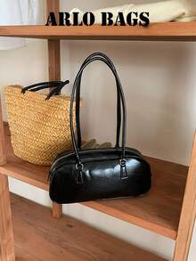 Túi xách màu vàng mới Xuân/Hè 2026, Túi đeo vai, Túi đeo nách, Túi Boston, Túi thời trang công sở thường ngày dành cho nữ, Thích hợp đi làm, mua sắm, hẹn hò, du lịch, sử dụng hàng ngày, Thích hợp cho sinh viên đại học và nhân viên văn phòng - màu đen - Xem 1