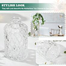 Juego de 20 jarrones de vidrio diseño clásico pequeño a granel para centros de mesa vidrio decorativo rústico para mesa de boda hogar decoración de Navidad transparente - Transparente - Ver 5