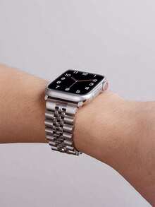 Huastonband 適用於 44mm 38mm 40mm 41mm 42mm 45mm 46mm 49mm，經典五珠設計銀色不鏽鋼錶帶，易拆卸快拆設計不鏽鋼錶帶附拆卸工具，相容 配件，相容 錶帶 Series S11/S10/S9/S8/S7/S6/S5/S4/S3 SE Ultra，適合商務場合、派對、節日禮物，男女通用配件 - 銀色 - 查看 7