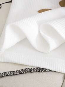 2件套女婴休闲运动风露脐背心+裤子套装，夏季简约风