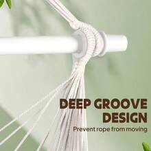 Chihee Columpios Silla Hamaca Fuerte Metal Plegable Barra separadora Portátil Silla Colgante Máximo 227KG Asiento cómodo Patio Césped Silla Mezcla de algodón para Comodidad Superior Durabilidad - GrisclaroPrtigametlica - Ver 4