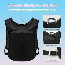 男女通用跑步背心式水袋背包，5升轻便跑步背包水袋包，适用于马拉松、越野跑、骑行、徒步、慢跑（仅背包，不含水袋）